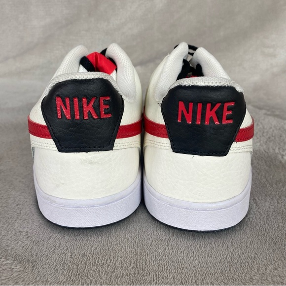 Nike Court Vision Low Sail Men's Sneakers Shoes Size 13 White Red Leather - Picture 7 of 11